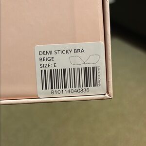 BOOMBA size E Demi Sticky Bra - Beige
